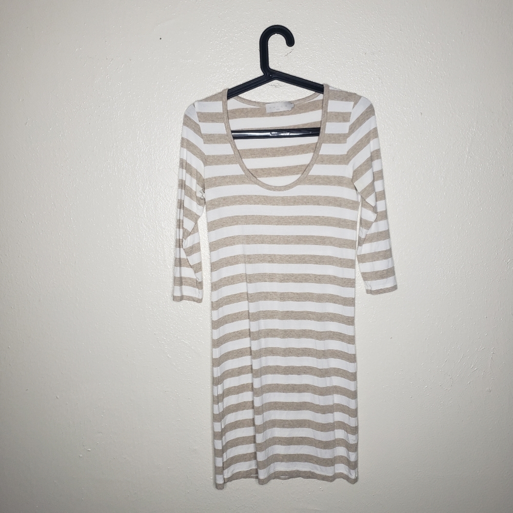 Hatch Body Maternity Striped Long Sleeve Dress